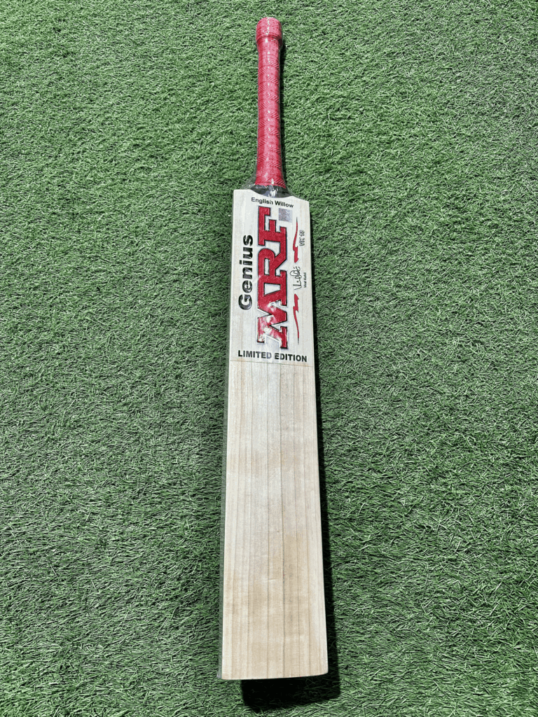 MRF Cricket Bat - Genuis Limited Edition English Willow - Adult Size SH (Match Ready Bat)